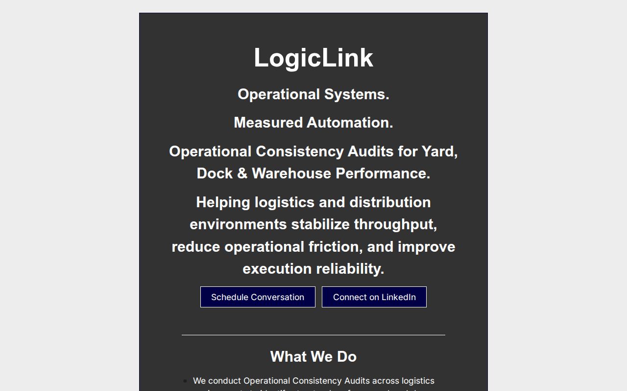 LogicLink | Operations-First AI Consulting for Small Business